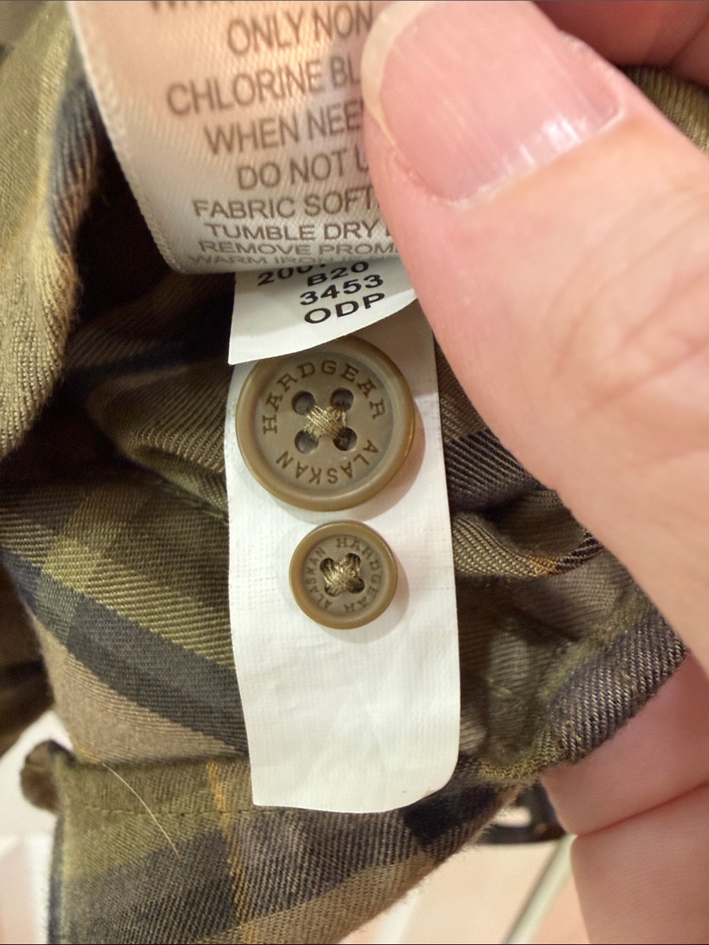 Olive Plaid Button-Down Shirt - Picture 5 of 7